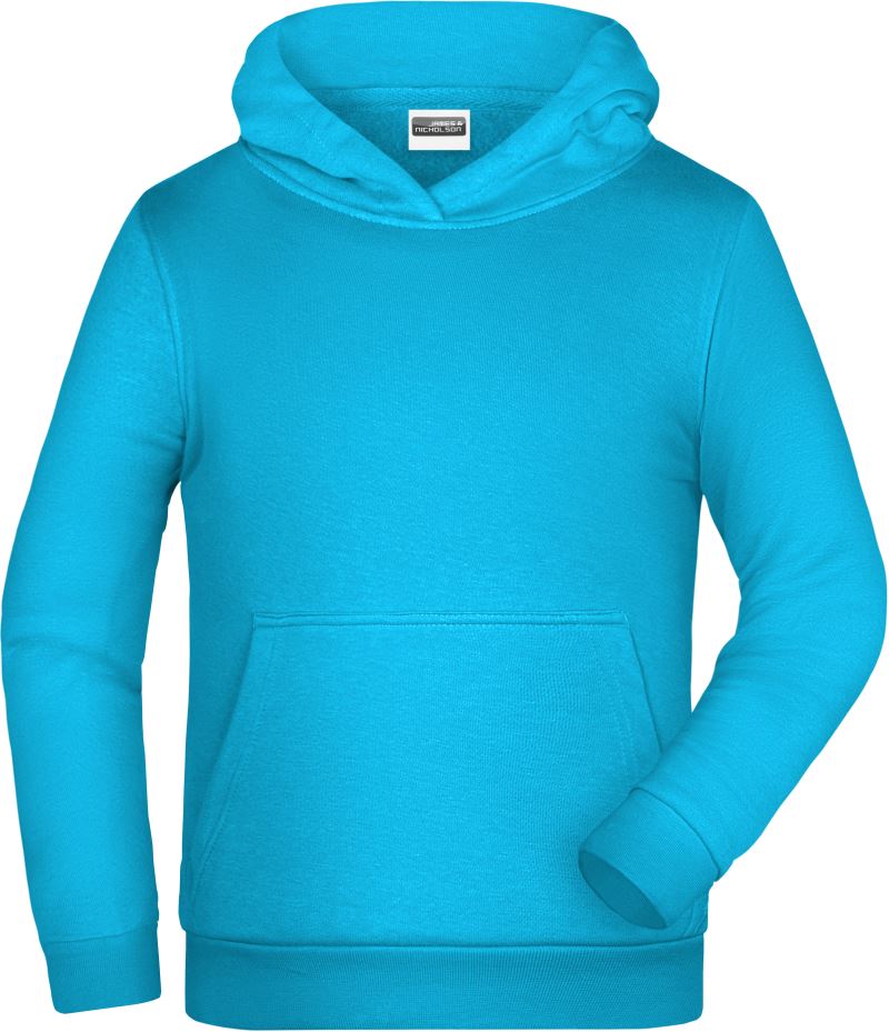 Dětská mikina s kapucí - turquoise