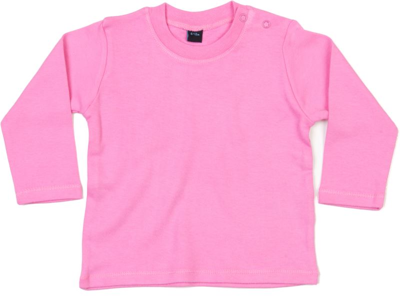 Levně Dětské tričko s dlouhým rukávem - bubble gum pink