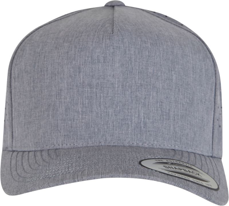 Levně 5 panelová laser cut kšiltova "YP Classics" - heather grey