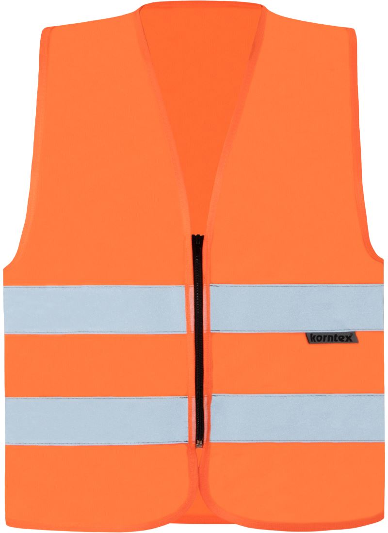 Levně Bezpečnostní vesta se zipem - orange