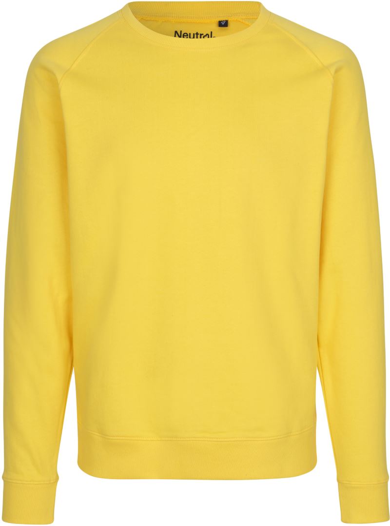 Levně Unisex raglánová mikina z bio bavlny - yellow