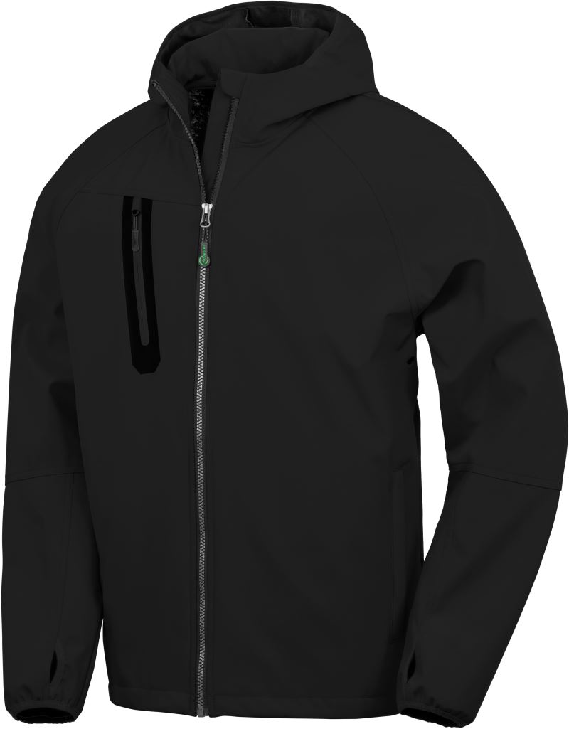 Levně Unisex 3-vrstvá softshellová bunda s kapucí - black/black