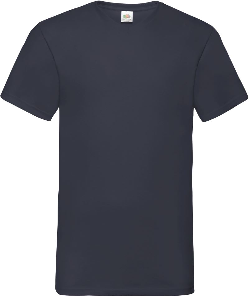 Tričko s výstřihem do V - deep navy