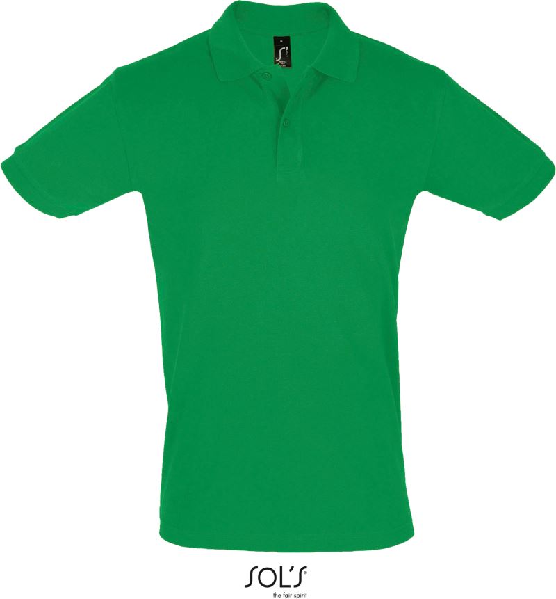 Levně Pánské piqué polo - kelly green