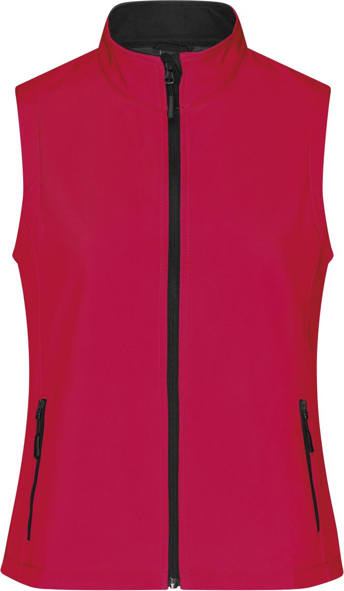 Levně Dámská 2-vrstvá promo softshellová vesta - red/black
