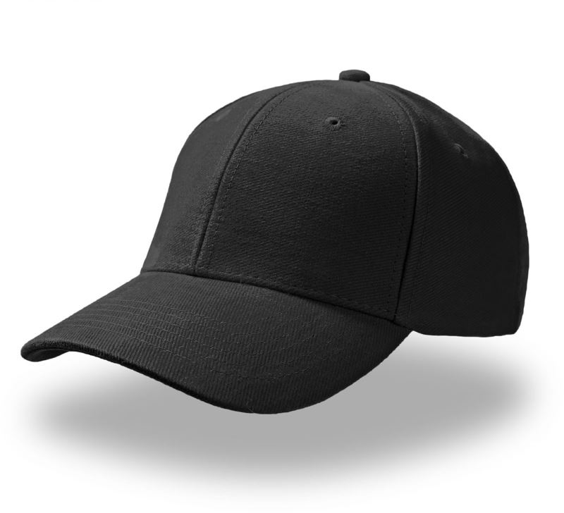 Levně Broušená 6 panelová bavlněná keprová kšiltovka - black