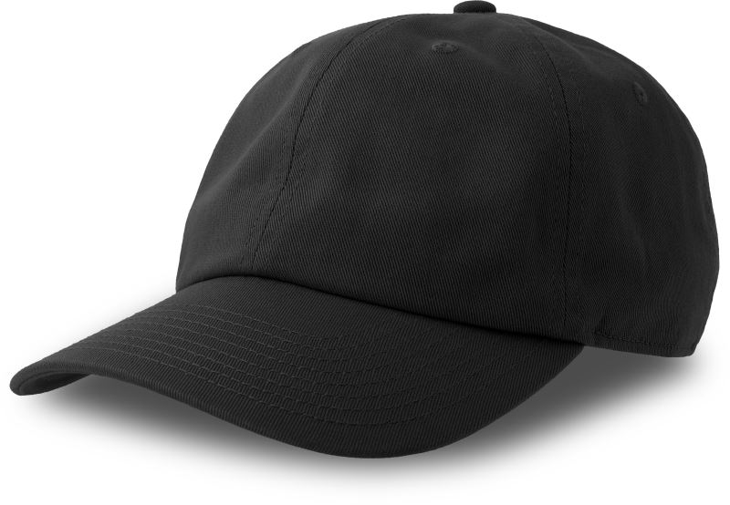 6 panelová baseballová kšiltovka - black