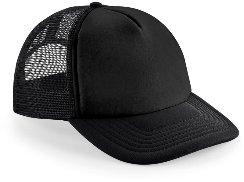 Levně 5 panelová kšiltovka Vintage Trucker - black/black