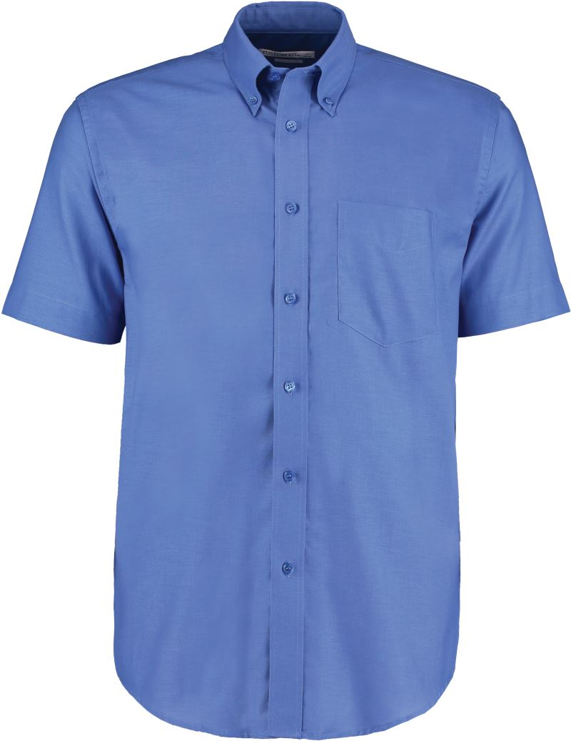 Levně Pracovní košile Oxford s krátkým rukávem - italian blue