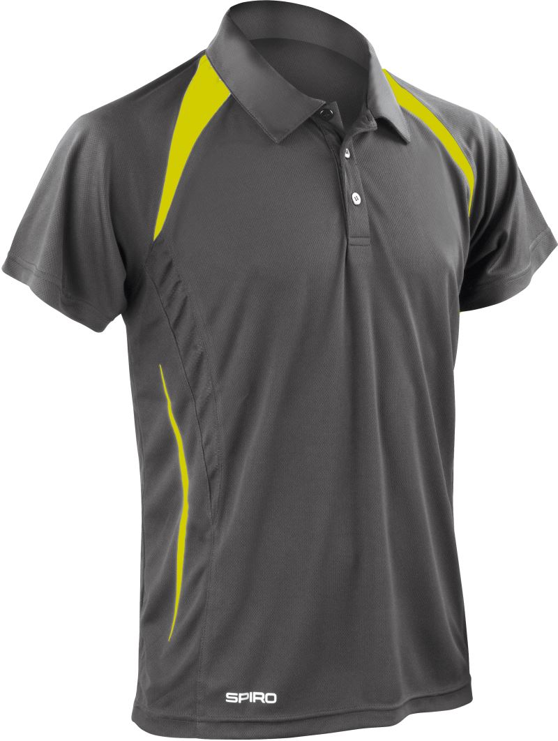Levně Pánské týmové piqué polo - grey/lime