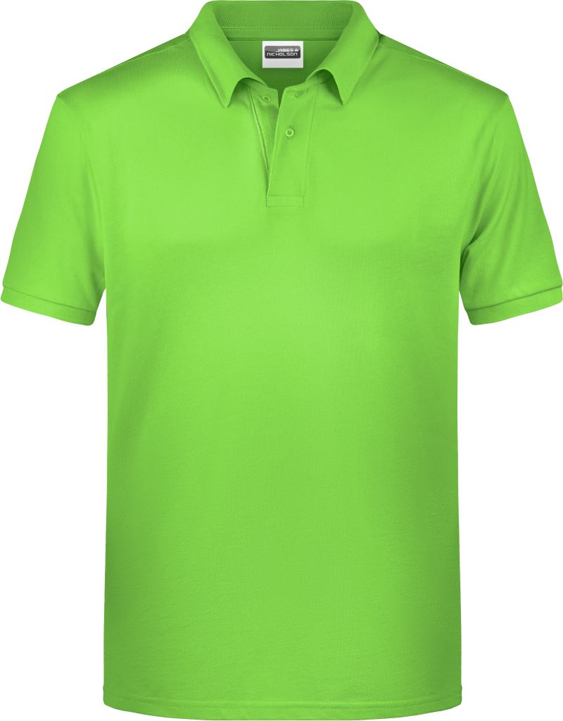 Levně Pánské piqué polo z bio bavlny - lime green