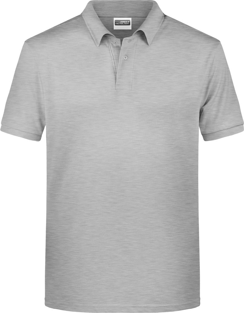 Levně Pánské piqué polo z bio bavlny - grey heather