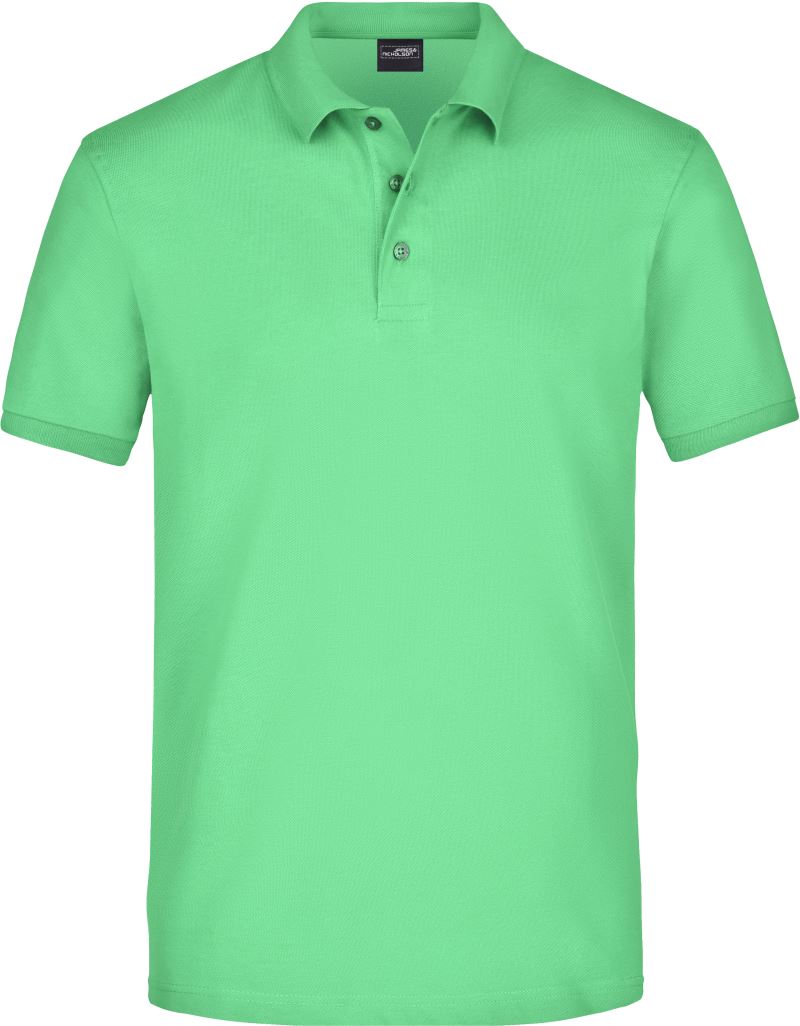 Levně Pánské elastické piqué polo - lime green