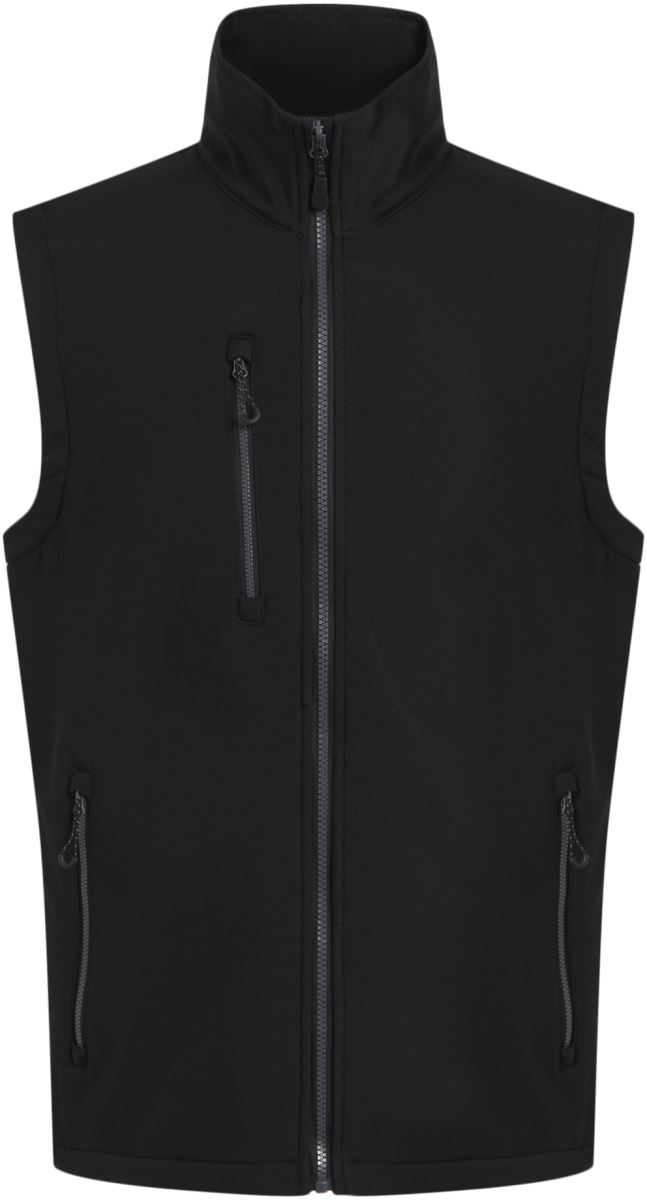 Levně 2-vrstvá softshellová vesta "Navigate" - black/seal grey