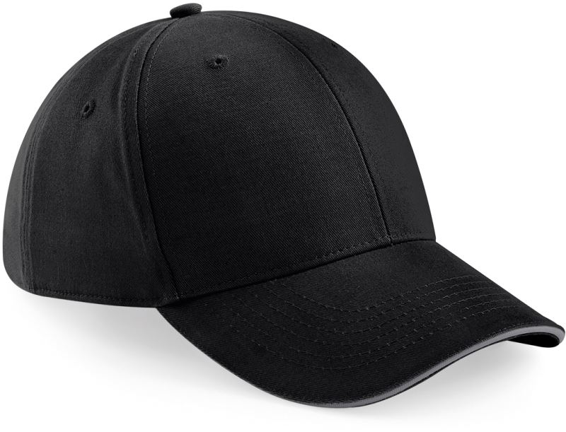 Levně 6 panelová sandwich kšiltovka "Athleisure" - black/graphite grey