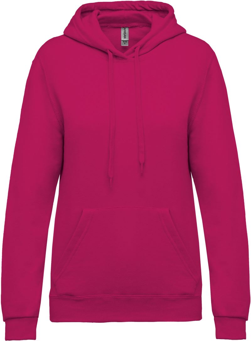 Levně Dámská mikina s kapucí - fuchsia