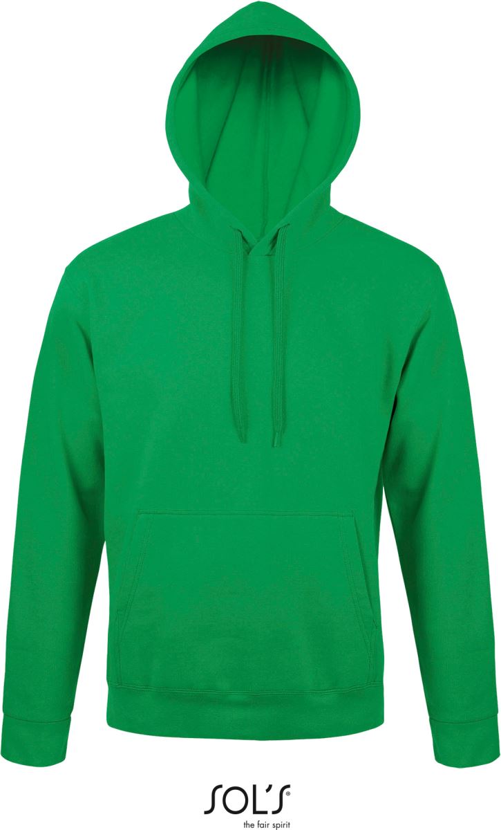 Levně Unisex mikina s kapucí - kelly green