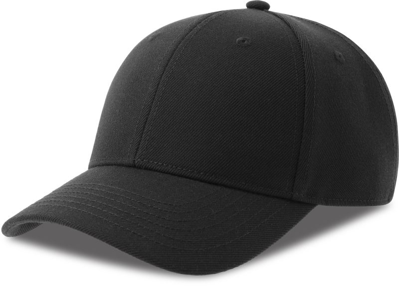 6 panelová baseballová kšiltovka - black