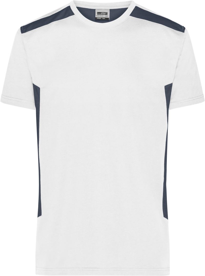 Levně Pánské pracovní tričko - Strong - white/carbon