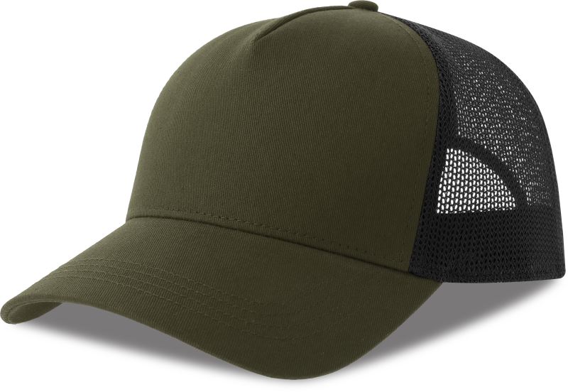 5 panelová Trucker kšiltovka - olive/black