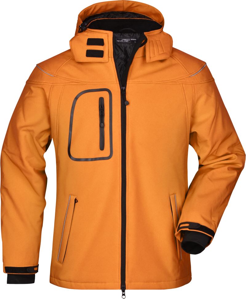 Levně Pánská 3-vrstvá zimní softshellová bunda - orange