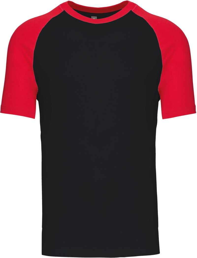 Levně Baseballové tričko - black/red