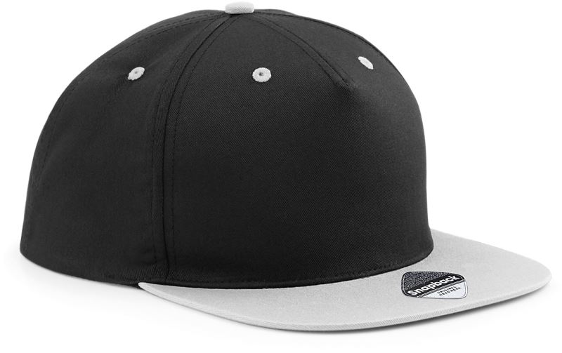 Levně 5 panelová Snapback kontrastní kšiltovka - black/grey