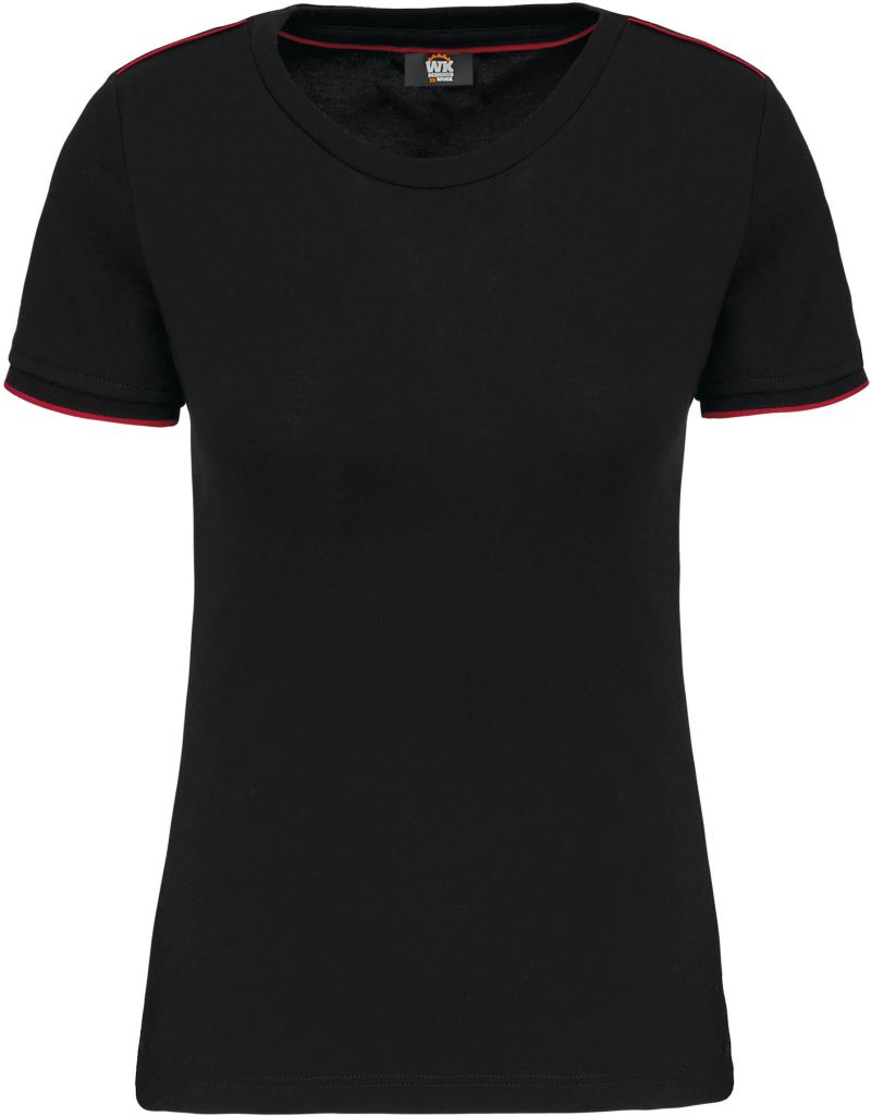 Levně Dámské pracovní tričko "Day-to-Day" - black/red