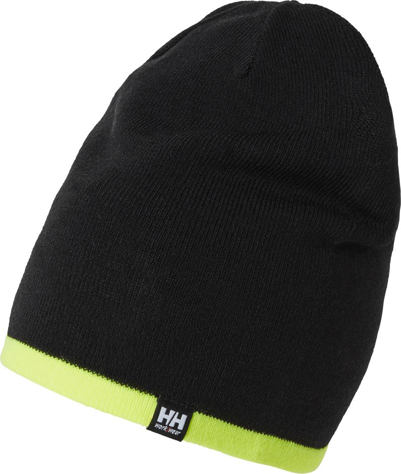 Levně Pletená čepice "Manchester" - black/yellow