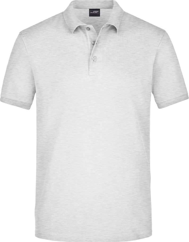 Levně Pánské elastické piqué polo - grey heather
