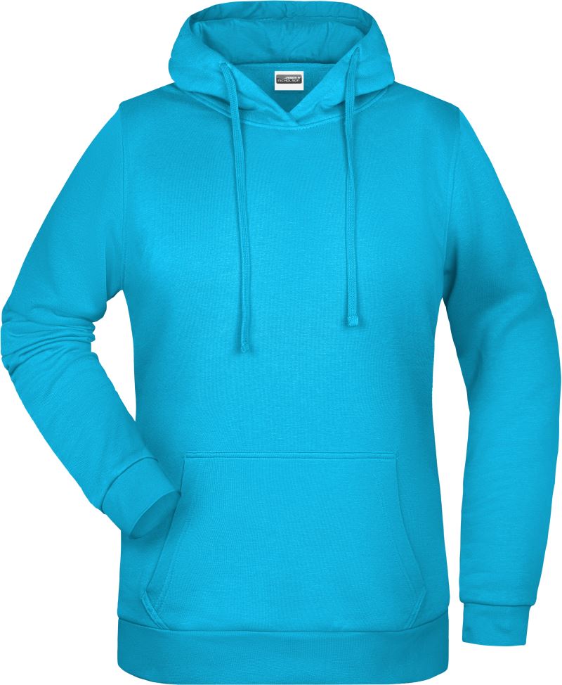 Dámská mikina s kapucí - turquoise