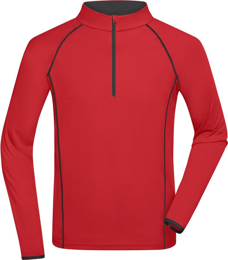 Levně Pánské funkční tričko s dlouhým rukávem - red/black