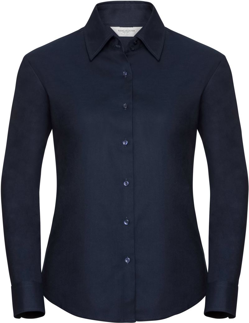 Levně Halenka Oxford s dlouhým rukávem - bright navy