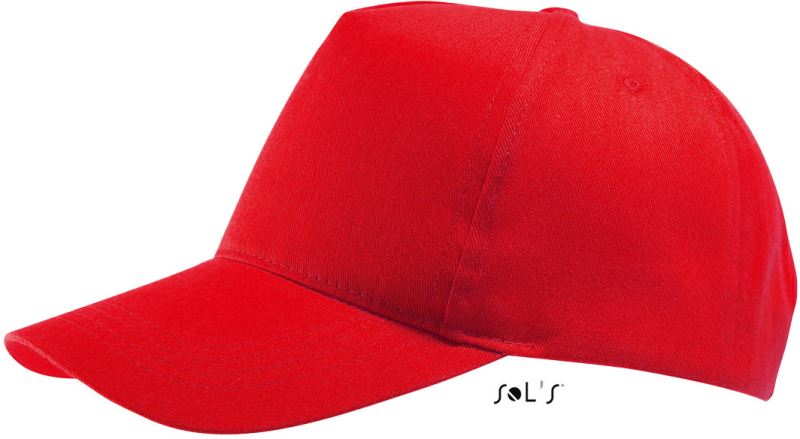 Levně 5 panelová kšiltovka - red