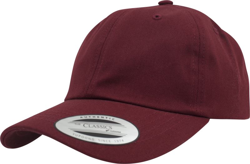 Levně 6 panelová bavlněná keprová kšiltovka - maroon
