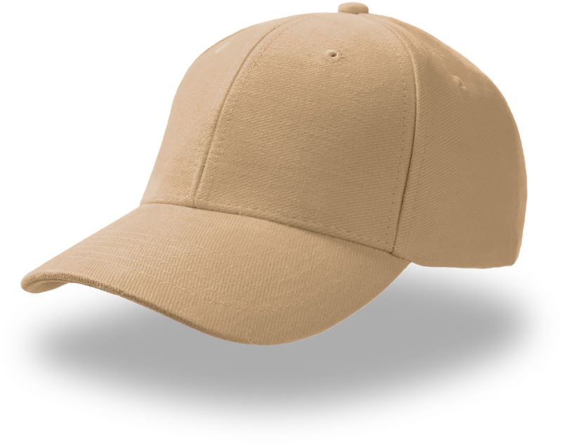 Levně Broušená 6 panelová bavlněná keprová kšiltovka - khaki