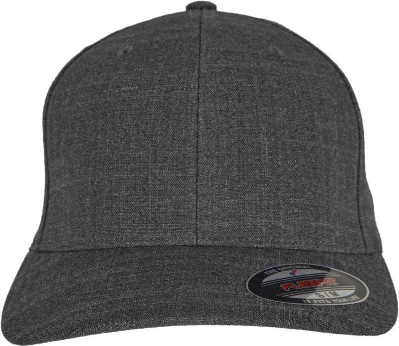 Levně 6 panelová melírovaná kšiltovka - charcoal melange