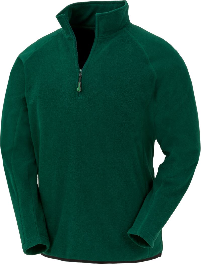 Mikrofleecová mikina s 1/4 zipem - forest green