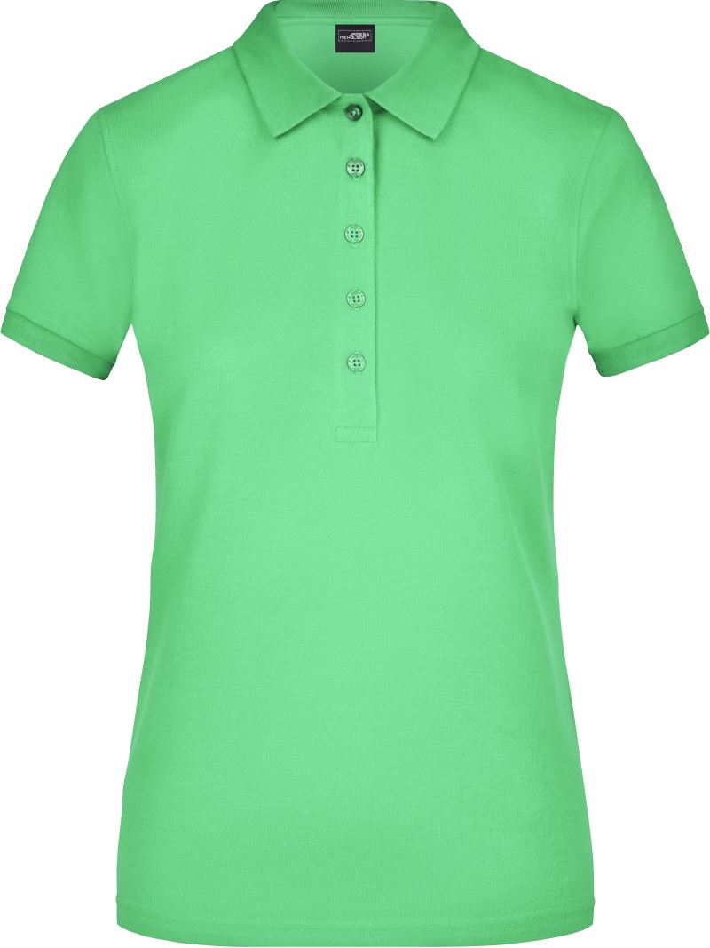 Levně Dámské elastické piqué polo - lime green