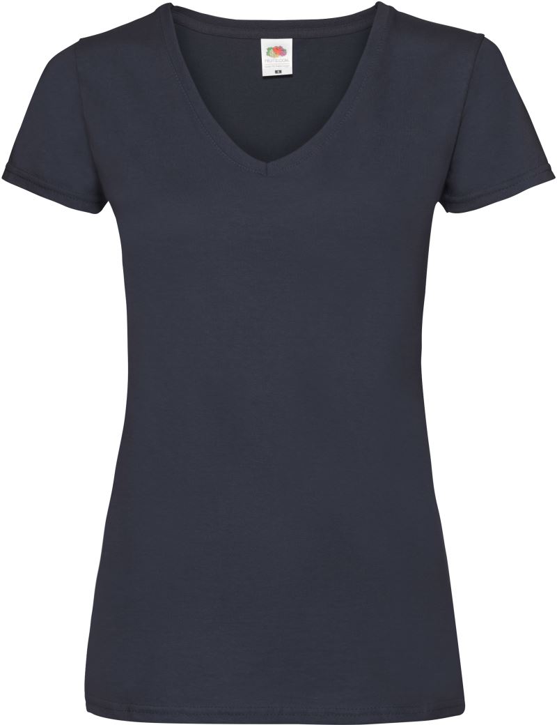 Dámské tričko s výstřihem do V - deep navy