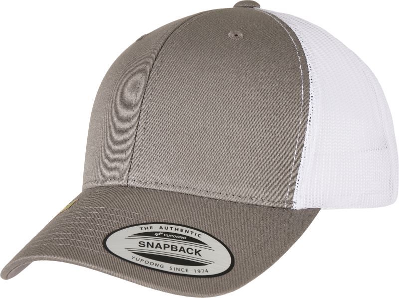 6 panelová Trucker kšiltovka "Recycled" - grey/white