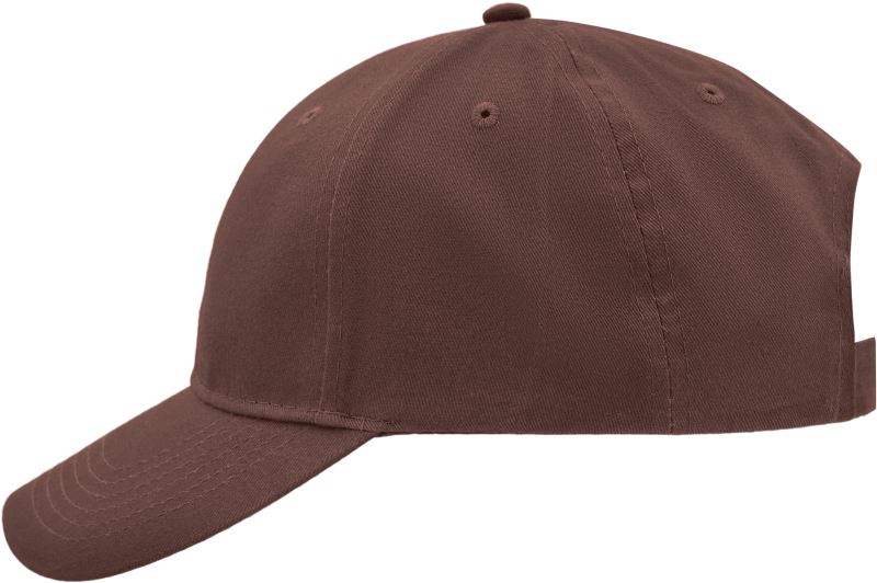 Levně Broušená 6 panelová kšiltovka - brown