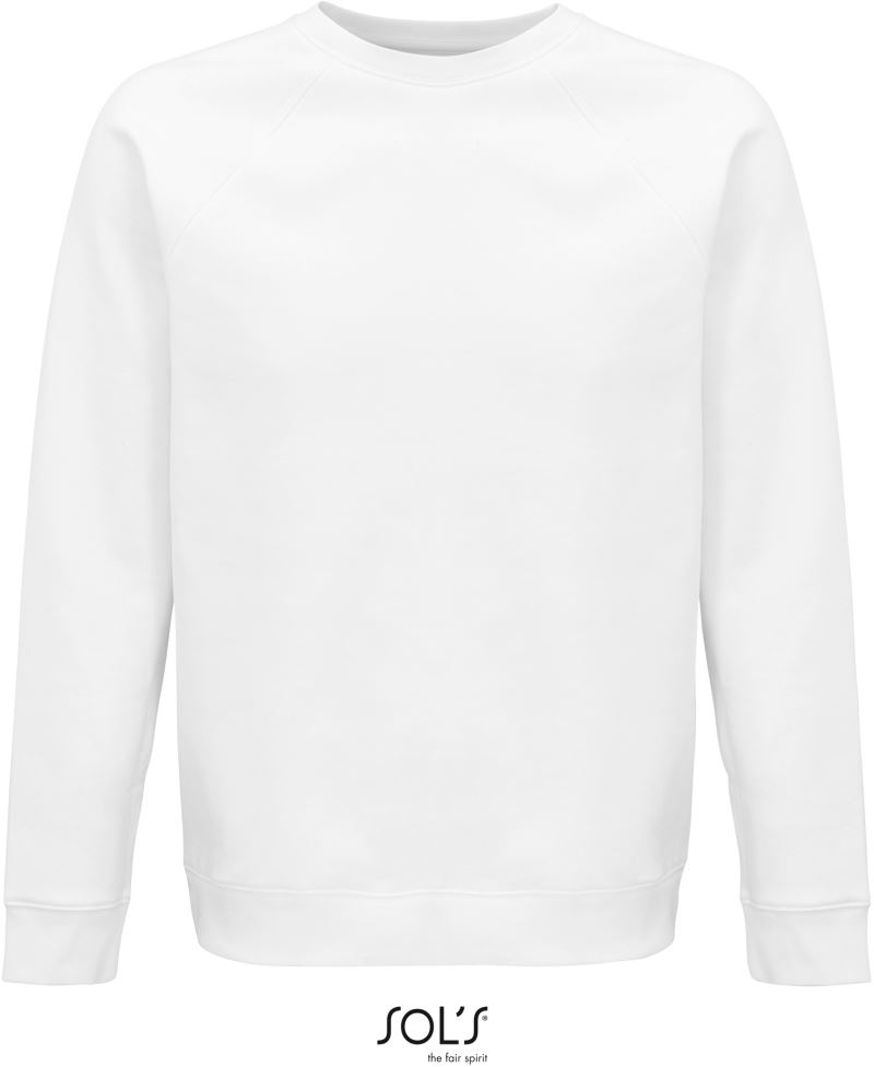 Levně Unisex raglánová mikina z bio bavlny - white