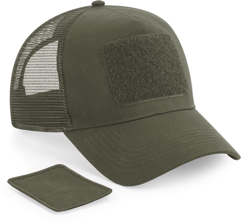 Levně 5 panelová kšiltovka "Removable Patch Trucker" - military green