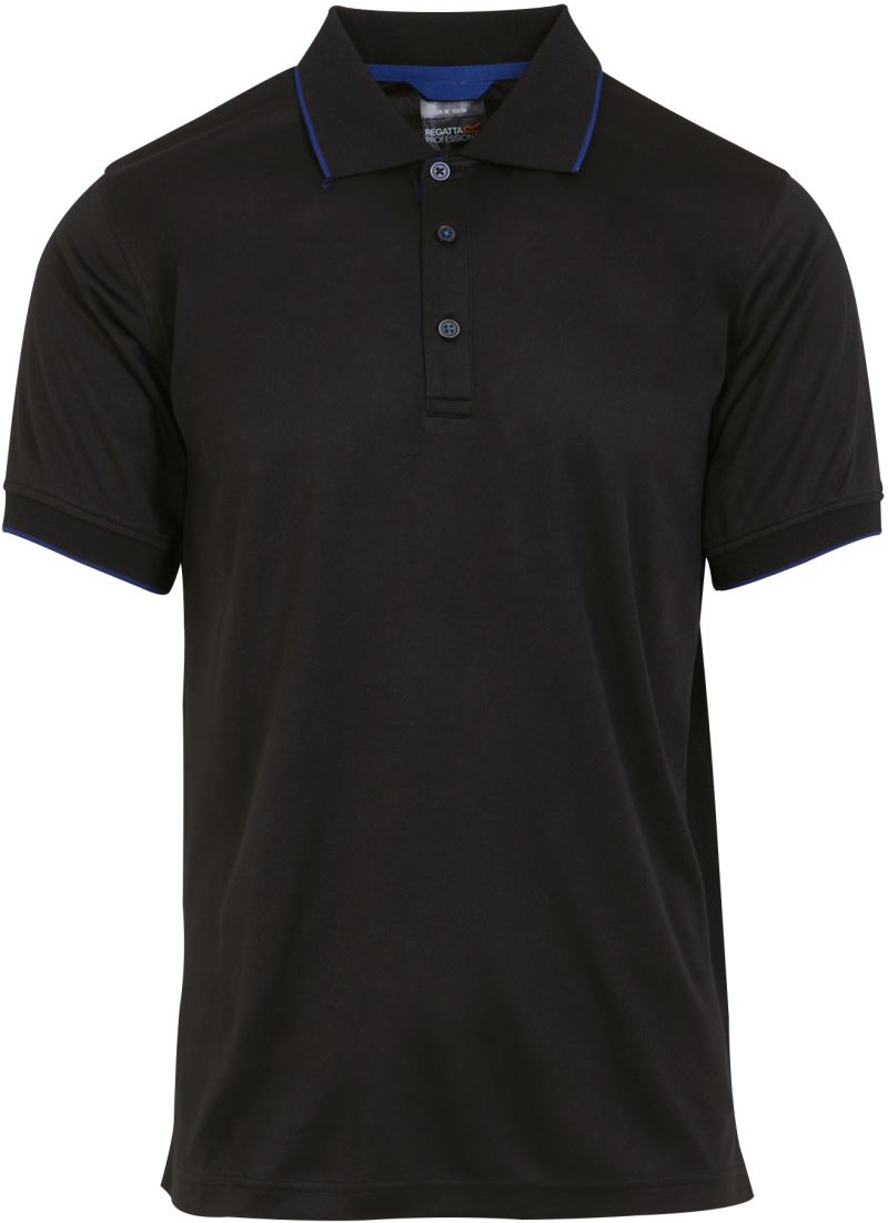 Levně Piqué polo "Navigate" - black/new royal