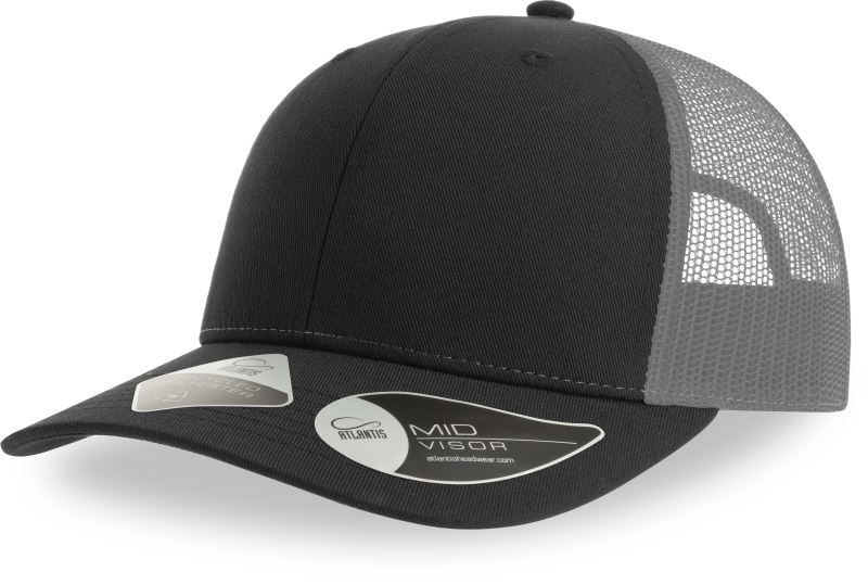 Levně 6 panelová Trucker kšiltovka - black/dark grey