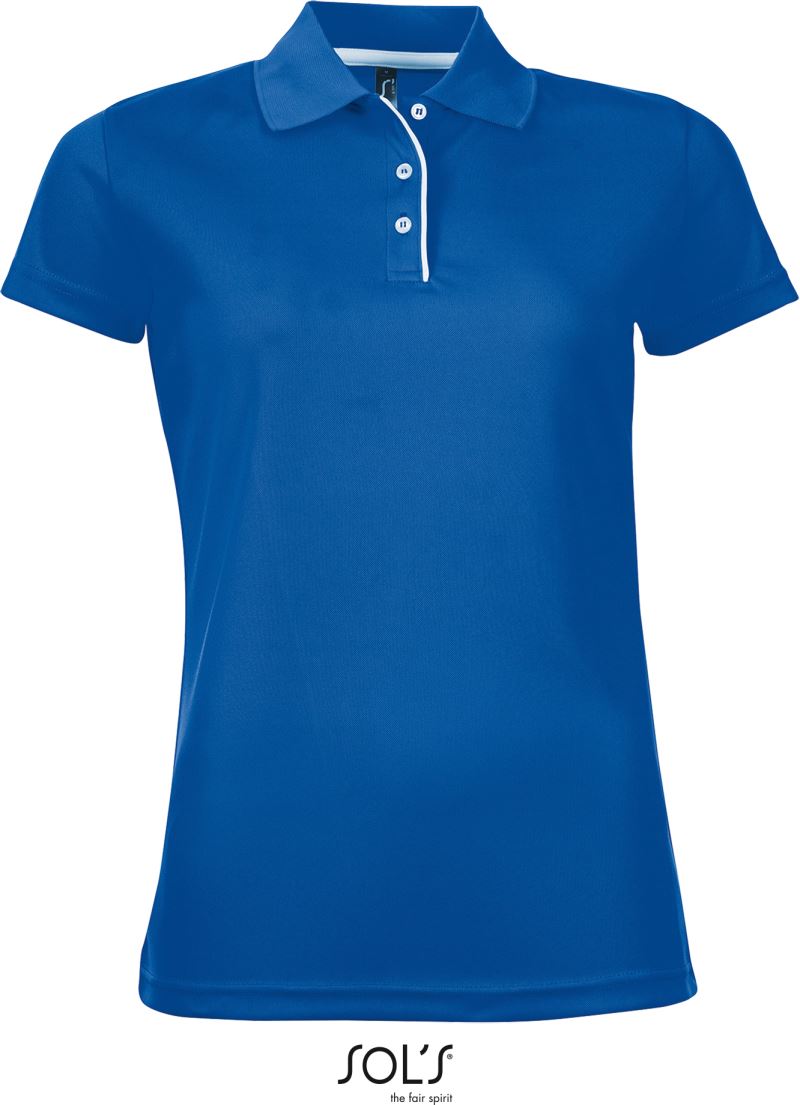 Levně Dámské piqué sportovní polo - royal blue