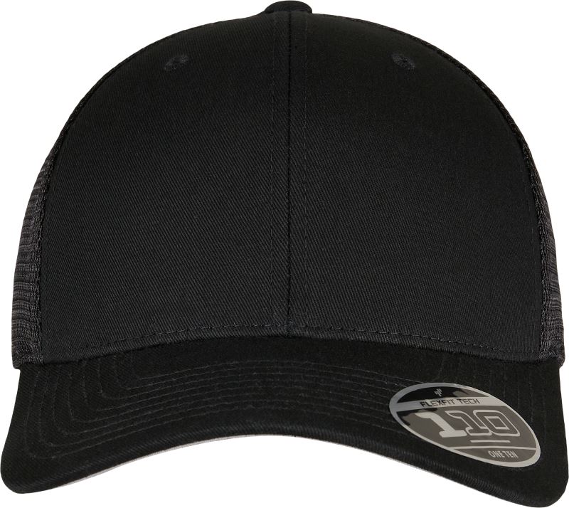 6 panelová síťovaná kšiltovka - black