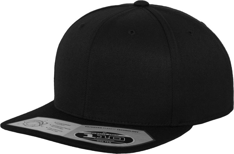 Levně 6 panelová kšiltovka "Fitted Snapback" - black