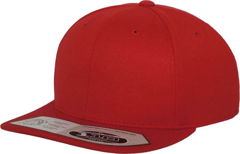 Levně 6 panelová kšiltovka "Fitted Snapback" - red